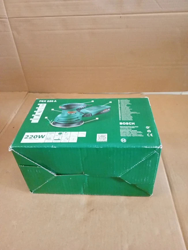Bosch Random Orbit Sander PEX 220 A 220W In Carton Packaging 28.5x15.4x18cm