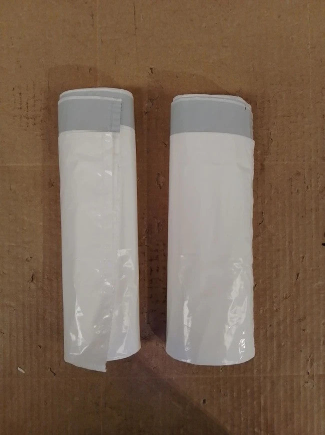 Yolaist 50L Bin Bags 20 Counts 30μm White Drawstring Liners No Perforation