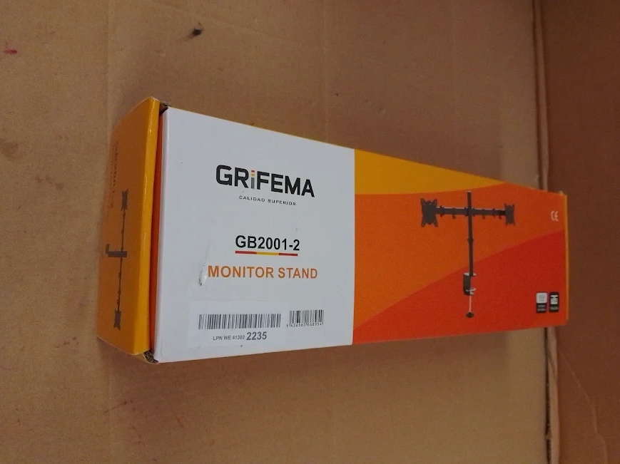 Grifema Dual Monitor Arm 13 To 32in Screens Stand Desks Mount Height GB20012