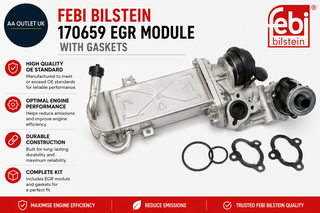 Febi Bilstein 170659 EGR Module With Gaskets 1 Piece Audi 03L 131 512 DQ S1