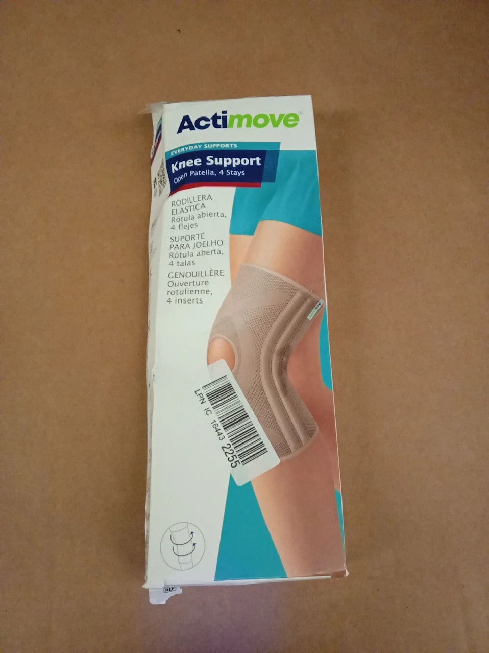 Actimove Everyday Supports Knee Open Patella 4 Stay Left Right Large Beige New