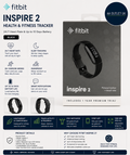Fitbit Inspire 2 Health & Fitness Tracker 24/7 Heart Rate To 10 Days Black