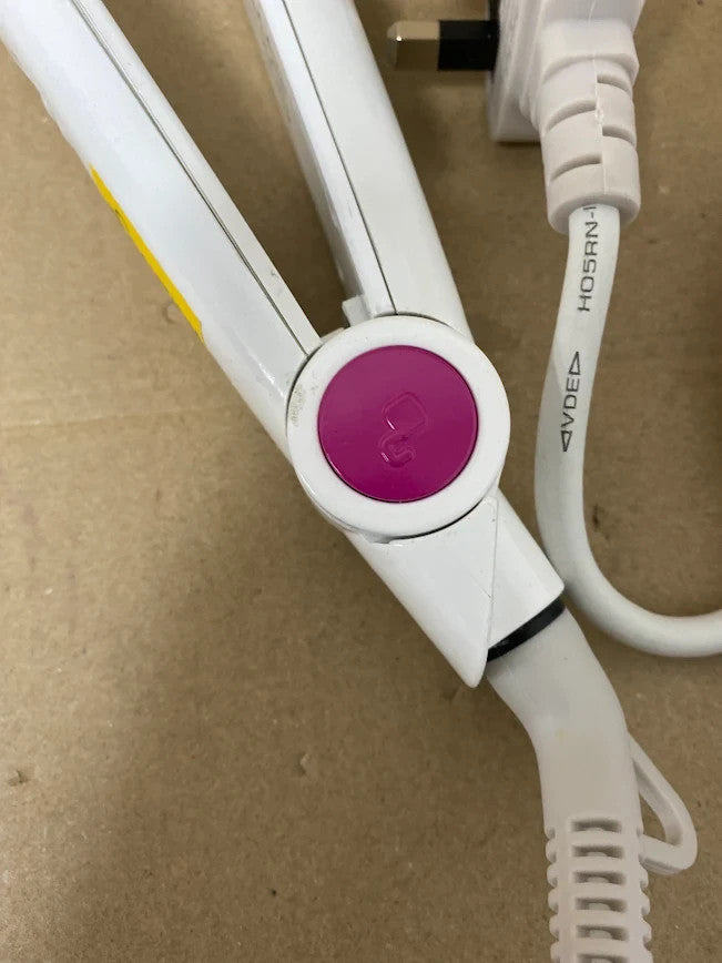 Phil Smith Ceramic Hair Straightener White Pink Fast Heat Styling Iron UK