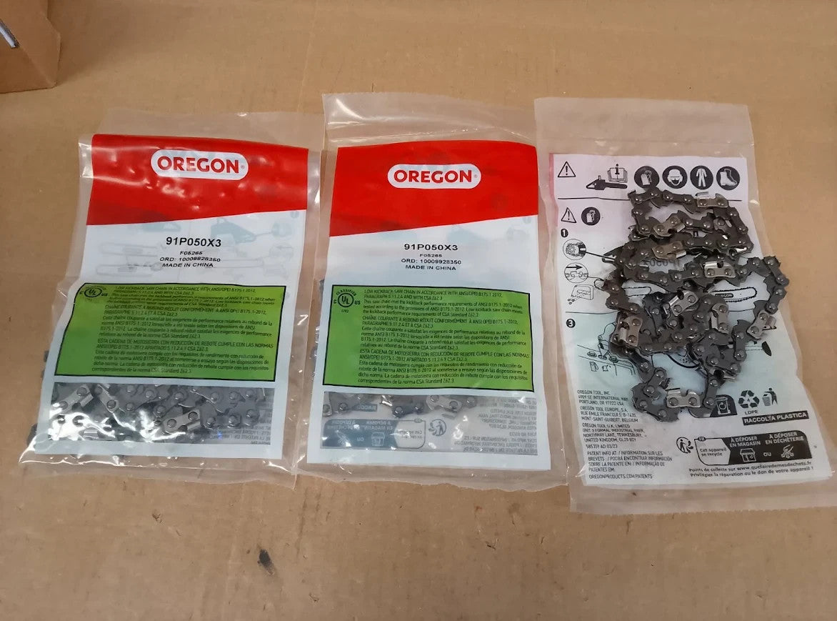 Oregon 3 Pack Chainsaw Chain Stihl 3/8in LP Pitch .050in Gauge 14in Bar