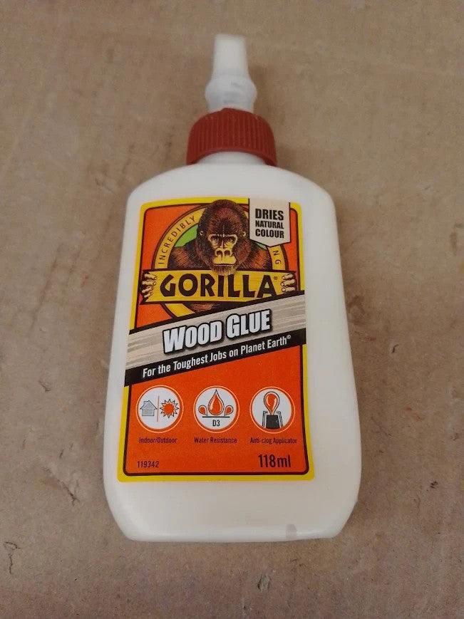 Gorilla Glue Wood Glue Dries Natural Color Indoor Outdoor Water Resistance 118ml