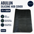 Abulun 71x50cm Black Silicone Stove Glass Top Cover Hob For Electric Cookers