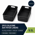 2pcs Silicone Air Fryer Liners Food Grade For Ninja Reusable 23x17x11cm