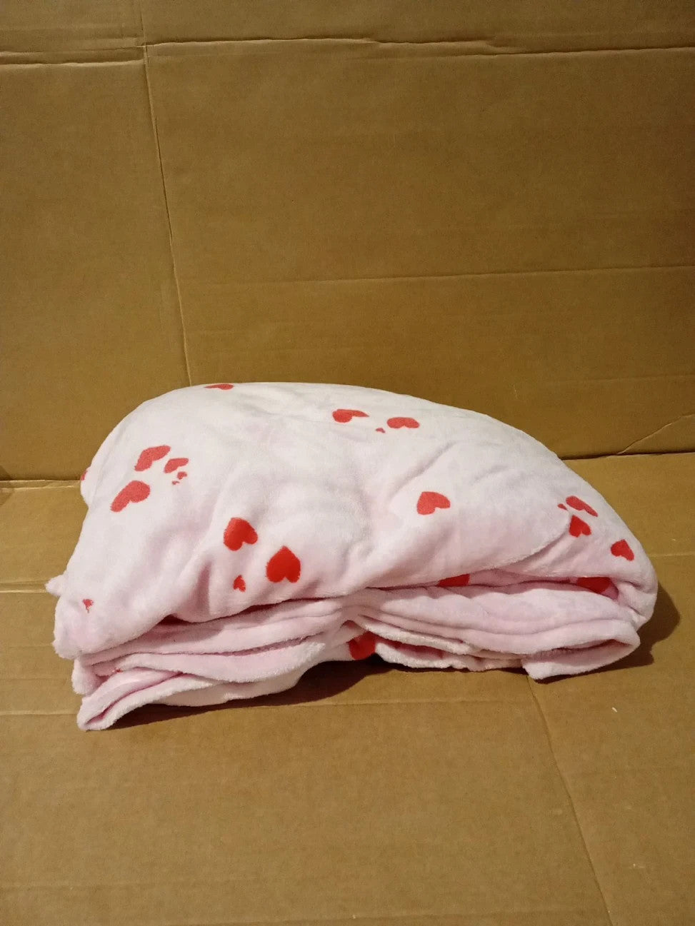Catherine Lansfield Heart Cosy Fleece Oversized 200x240cm Blanket Throw Pink New