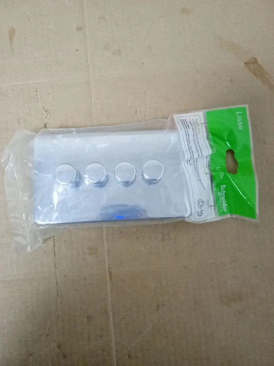 Schneider Electric Lisse Screwless Deco 4 Gang Universal 2 Way Dimmer Light
