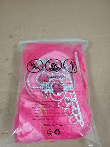 Berich Princess Pink Dress Crown Princess Costumes Girls Halloween 3-4 Years