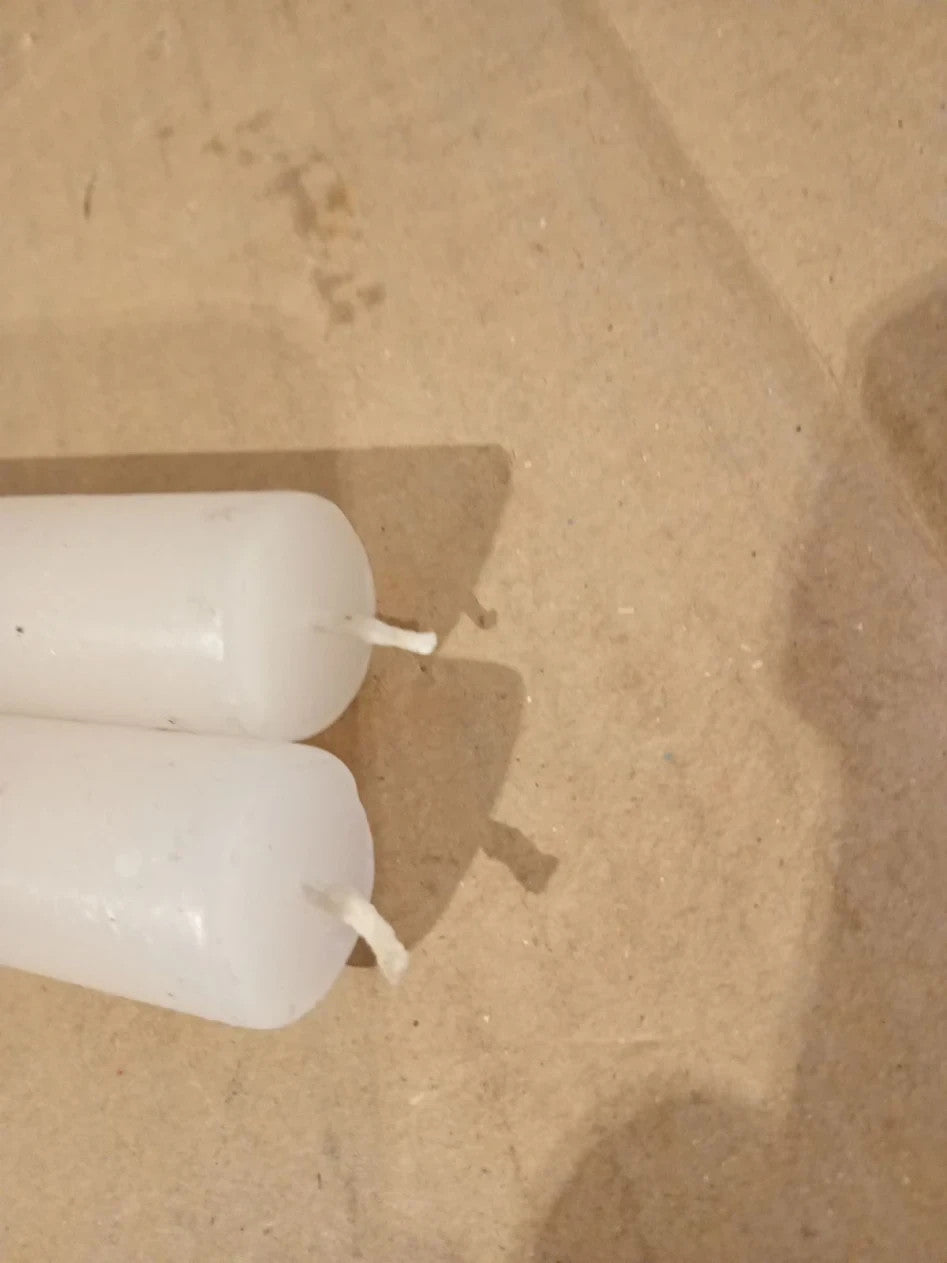 Spaas Rustic Dinner Candle 8h White 2,1x2,1x25cm 2 Pieces White