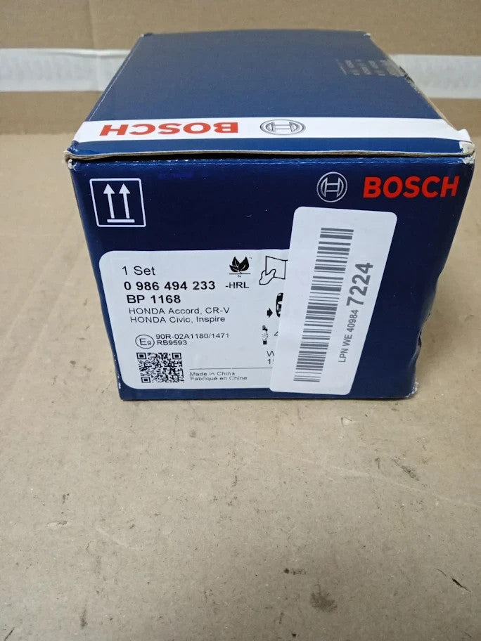 Bosch BP1168 Brake Pads Car Rear Axle Quality Reduced Noise Dust ECER90 New
