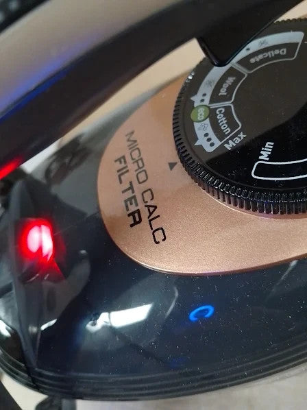 Tefal Puregliss Steam Iron 3000W 280g Min Steam Boost 33.2x18cm Black Gold