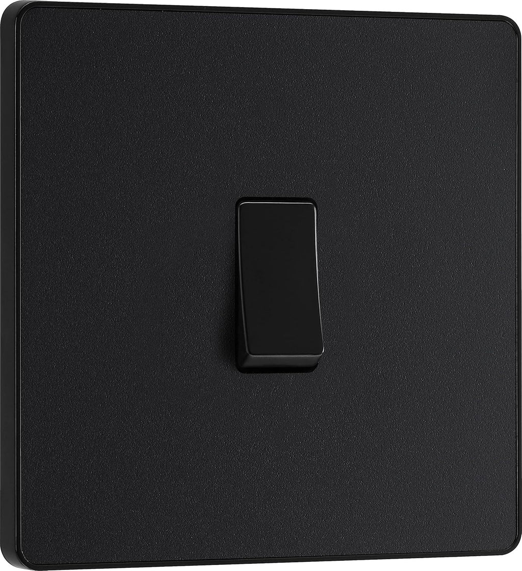 BG Electrical Single Wall Light Switch 2 WayScrewless Front Plate PCDMB12B New