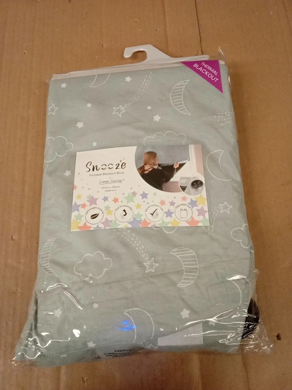 Snooze PortaBlind Portable Kids Baby Blackout Curtain Blind Grey 130x180.05cm
