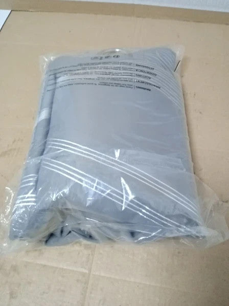 Deconovo Grey Blackout Curtains Silver Wave Line Foil 182.9Lx116.8cm New