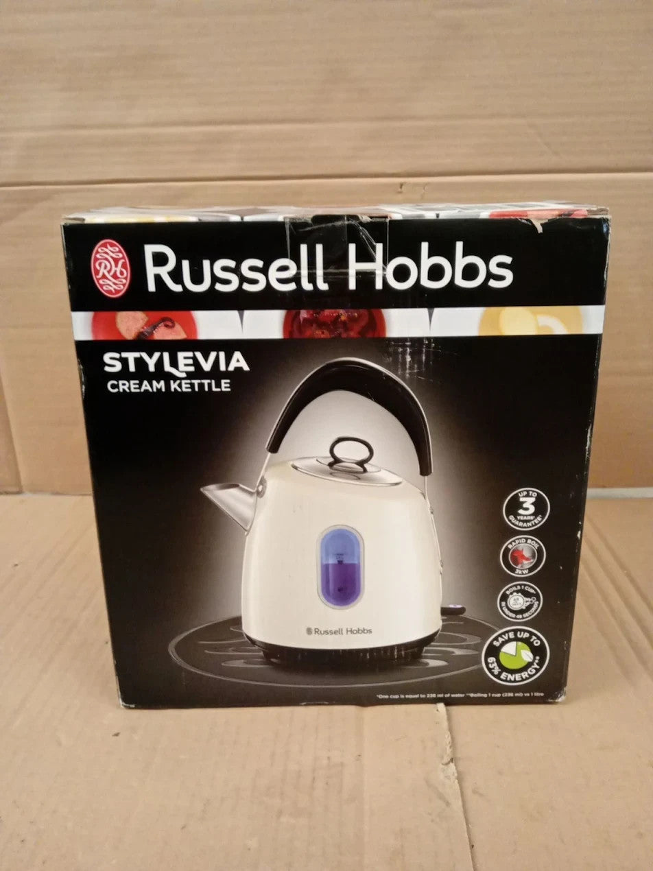 Russell Hobbs Electric Kettle Hot Water Tea Coffee 1.5L 3000W Cream 28132