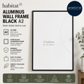 Habitat Aluminus Black Metal Picture Frame 61x43cm A2