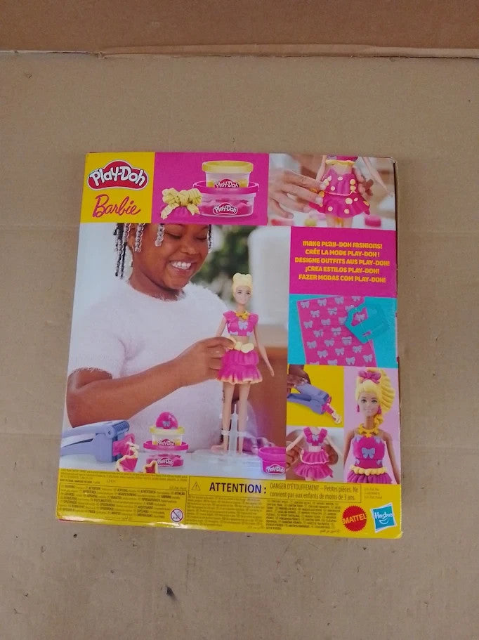 Play Doh Barbie Ruffles Bows Set Make Doll Clothes Modeling Compound 5+ New
