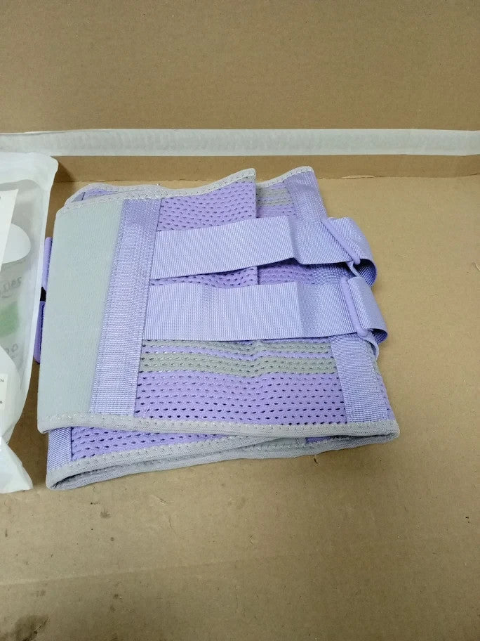 Rakiie Back Brace Lower Back Pain Breathable Mesh Design Women Purple Medium New