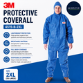 3M Protective Coverall Blue 4515B Dry Clean Only No Fur Polyester 2XL