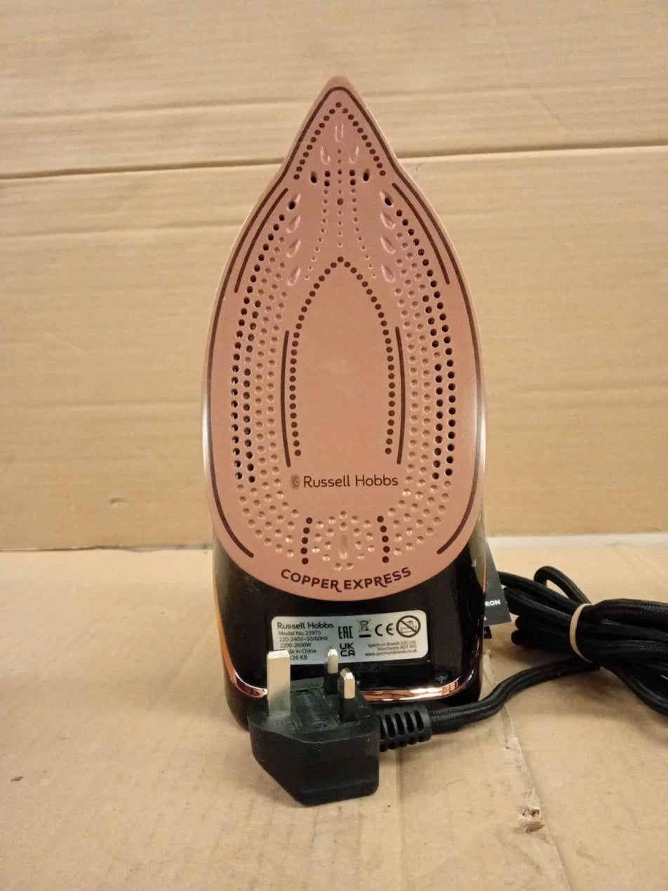 Russell Hobbs Steam Iron Copper Express Infused Soleplate 150g Shot 40g 23975