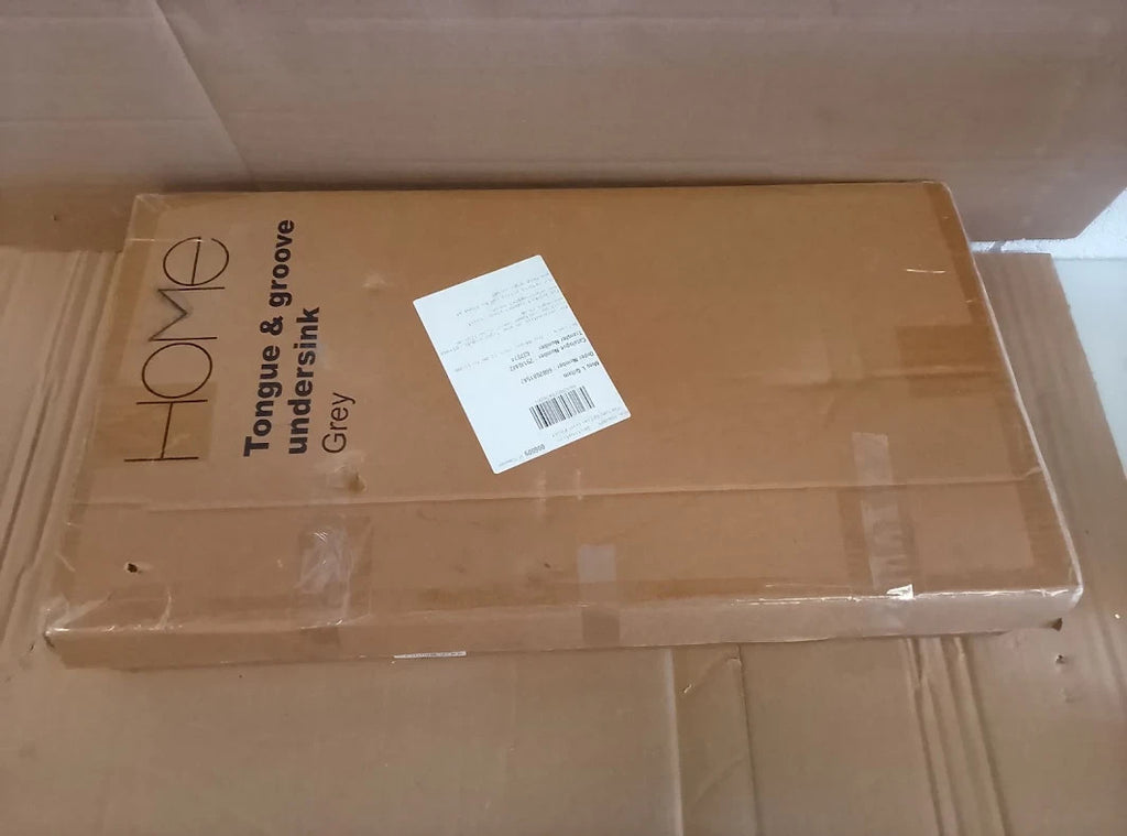 Argos Home Tongue Groove Under Sink Unit Grey Bathroom Storage Cabinet New
