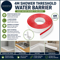 4M Shower Threshold Water Barrier Wet Room Floor Bathroom Dam Shower Tray