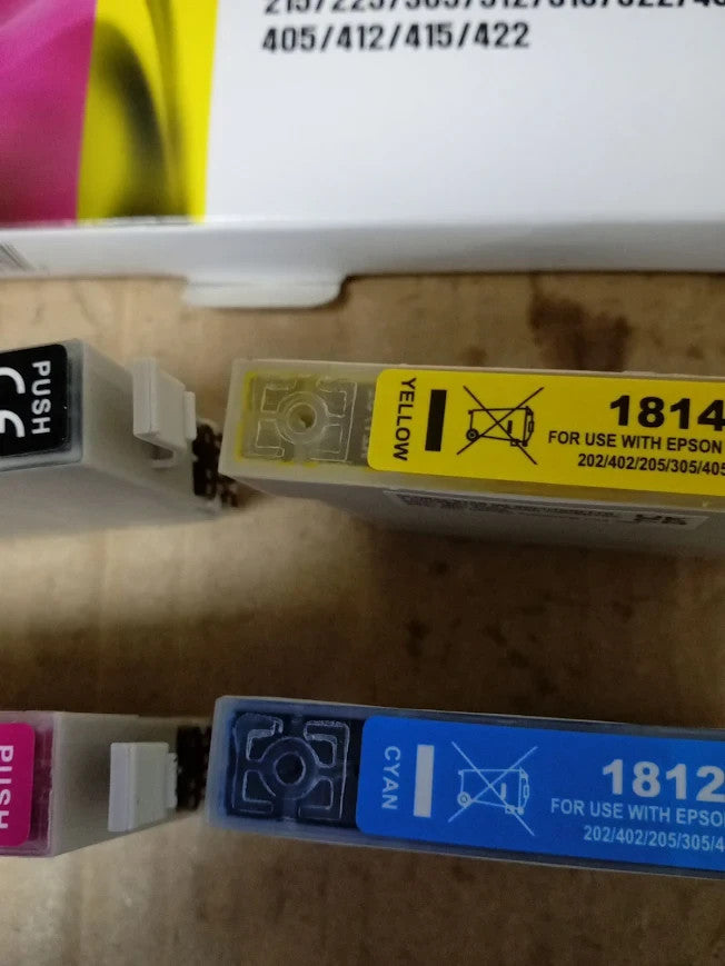 ECSC Compatible Ink Cartridge Replacement Epson Black Cyan Yellow Magenta 4pc