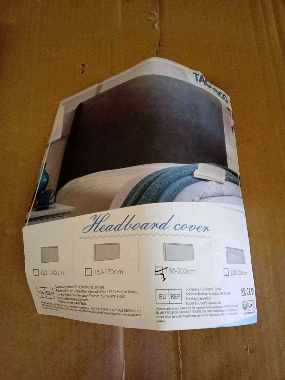 TAOCOCO Bed Elastic Headboard Protection Cover All Dark Grey 180-200cm