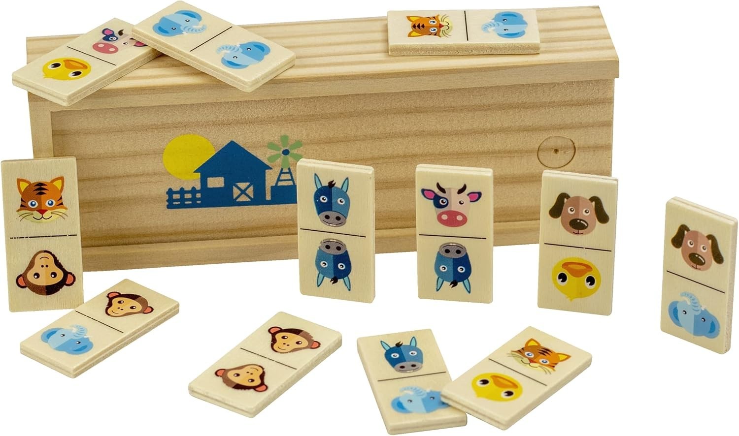 Science4you Animal Dominos Children Animal Wooden Dominoes Kids Dominoes 3+ New