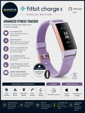 Fitbit Charge 3 NFC Special Edition Advanced Fitness Tracker Heart Rate Lavender