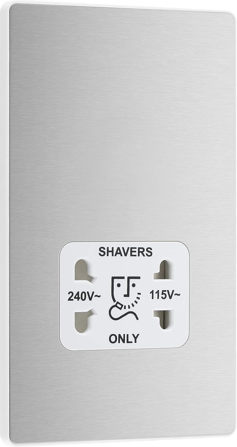 BG Electrical Dual Voltage Shaver Plug Socket Electric Toothbrush Charger New