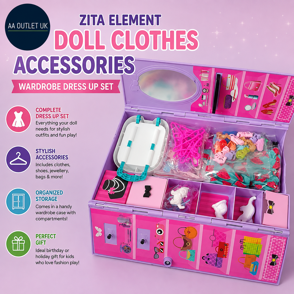 ZITA ELEMENT Doll Clothes Set Purple Wardrobe Accessories 11.5in Doll Design