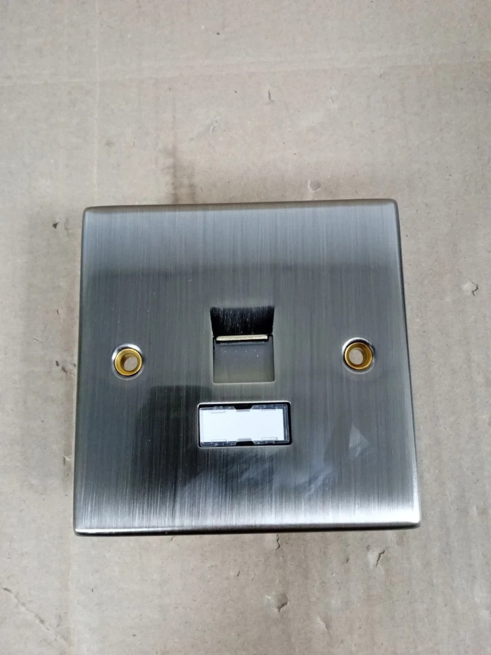 Knightsbridge CS45AB RJ45 Network Outlet Square Edge Antique Brass New