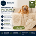 Bedsure Waterproof Dog Blankets Extra Large 152x203cm Washable Cream