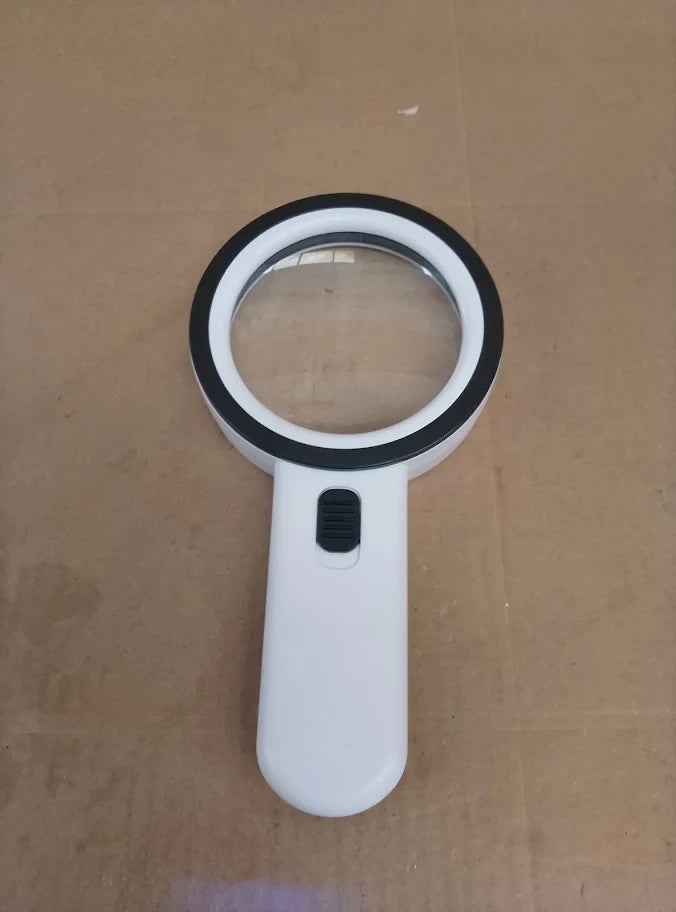 Magnifying Glass With Light Double Layer Lens Handheld Large Led Lighted