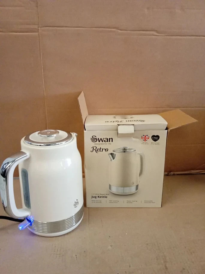 Swan SK19025C Retro Jug Kettle Rapid Boil Removable Limescale Filter 1.7L New