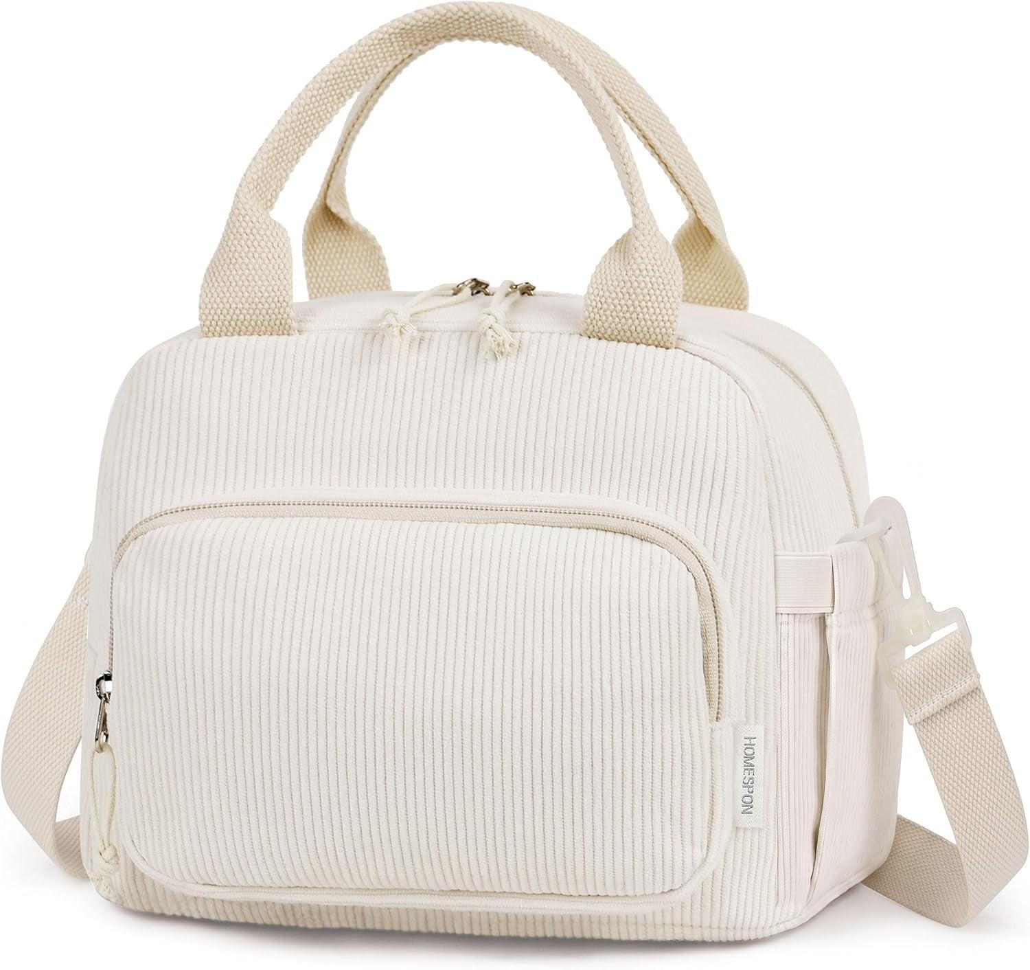 Homespon Insulated Lunch Bag Women Men Adult Cute Corduroy 11.4x6.5x8.3in New