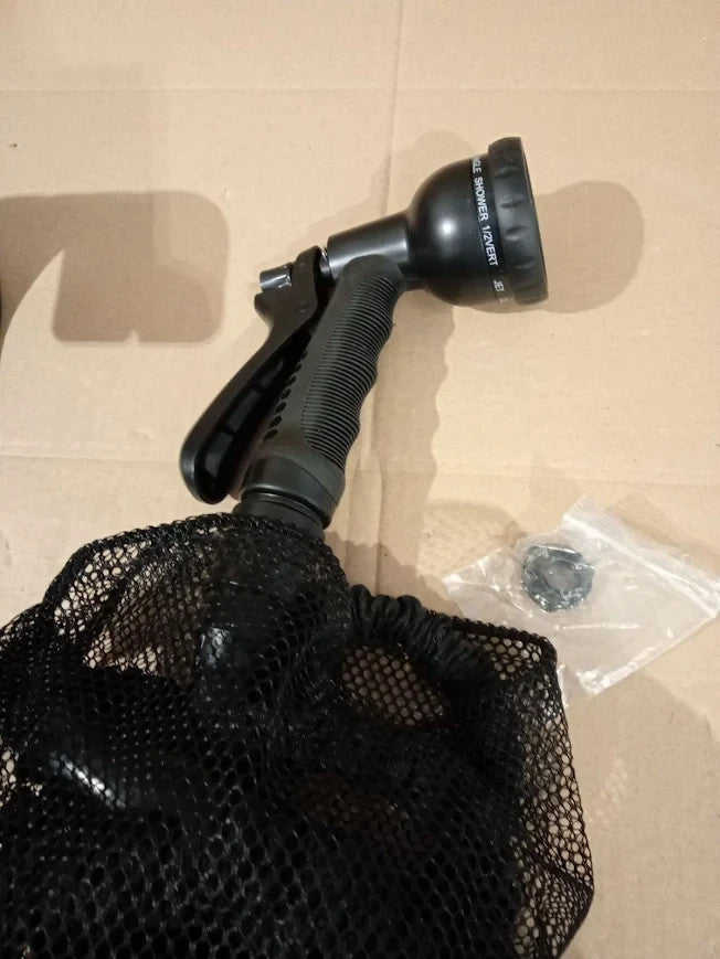 Homoze Expandable Garden Hose 50ft Hose Pipe Fittings Spray Gun Black New