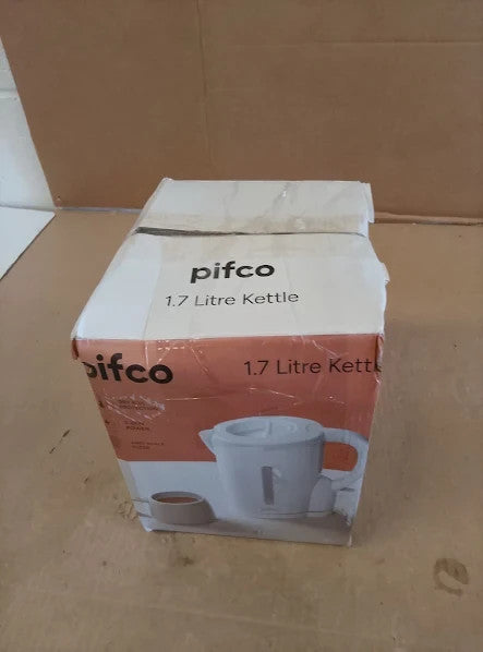 Pifco White Essentials Kettle 1.7L Quick Boil Compact Auto Shutoff White