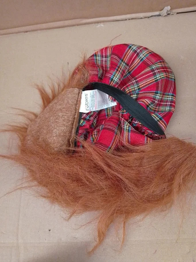 Red Tartan Scots Hat Ginger Hair Classic Design Parties Halloween Men New