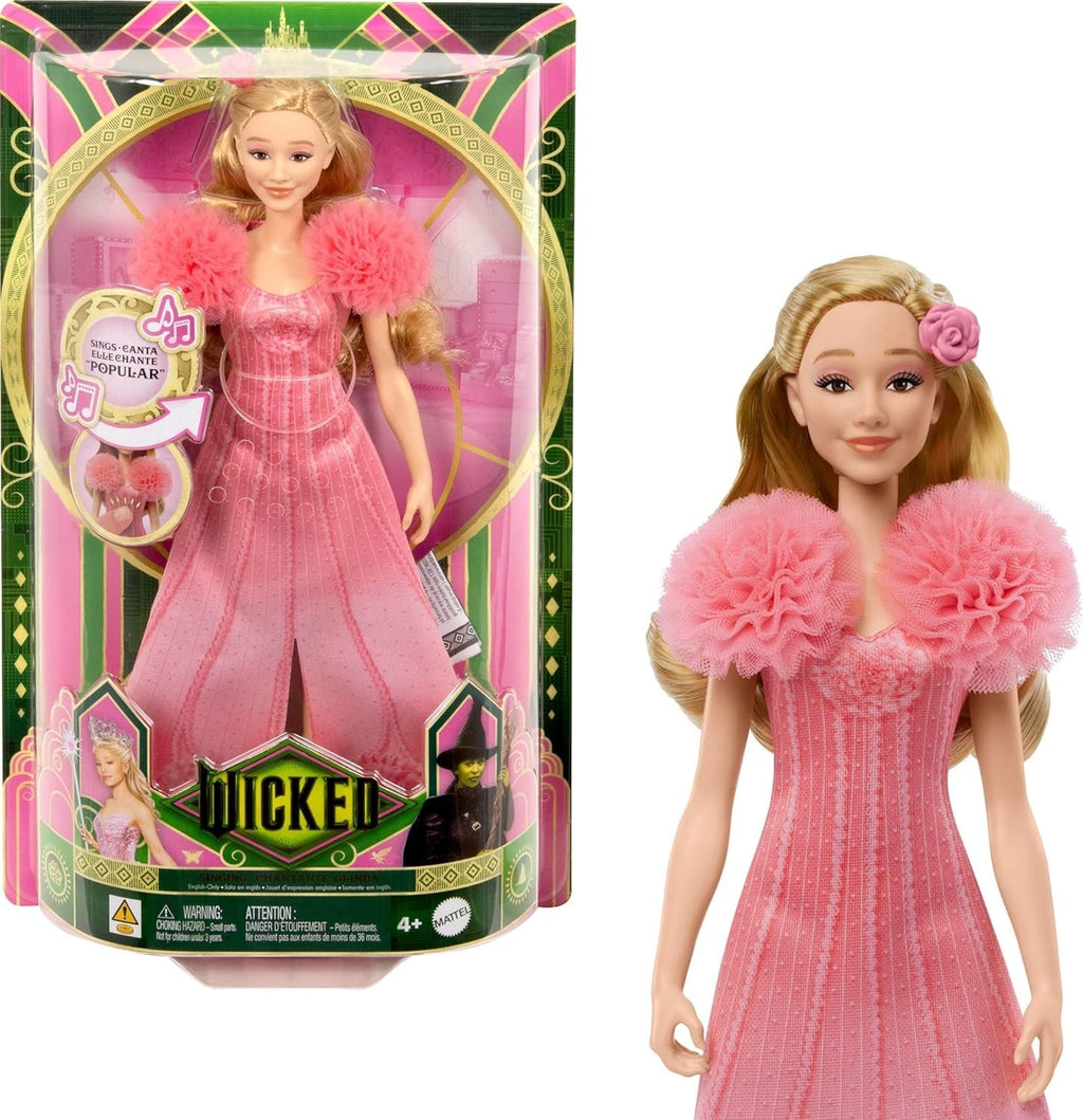 Mattel Wicked Singing Glinda Fashion Doll Accessories Posable From Movie 4+ New