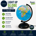 Science Mad Light Up Globe Kids Learn About Planet Earth Fun Features 20cm