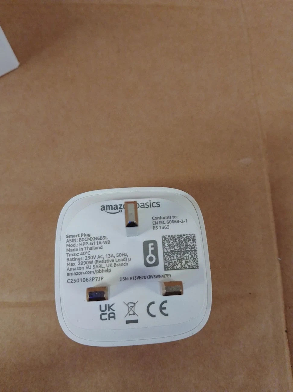Amazon Basics Single Outlet Indoor WiFi Smart Plug Works Alexa Only 1 Pack New