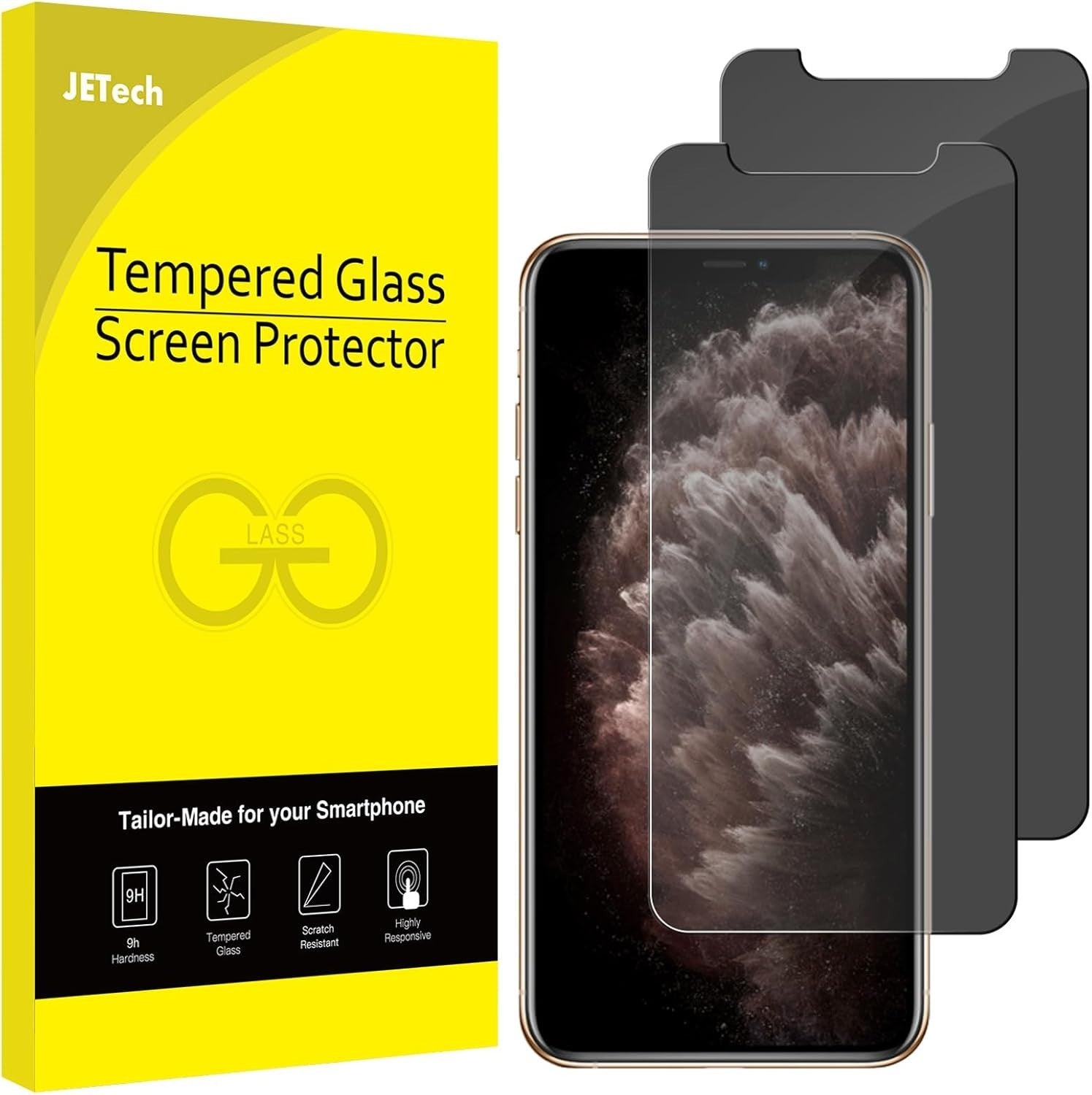 JETech Privacy Screen Protector iPhone 11 Pro iPhone Xs iPhone X 5.8in New