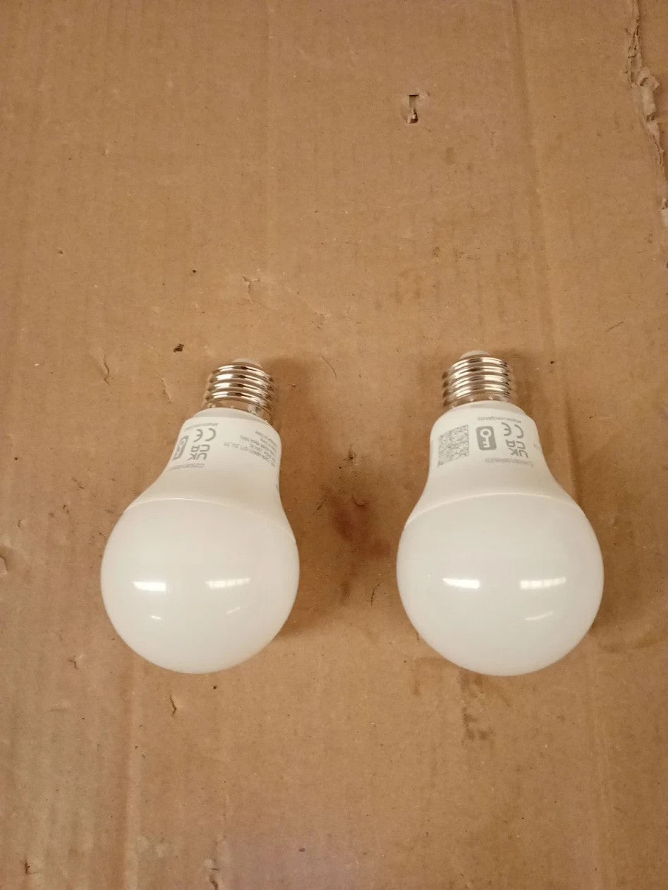 Amazon Basics Smart Multicolor LED Light Bulb E27 Base 8W Alexa Only 2 Pack New