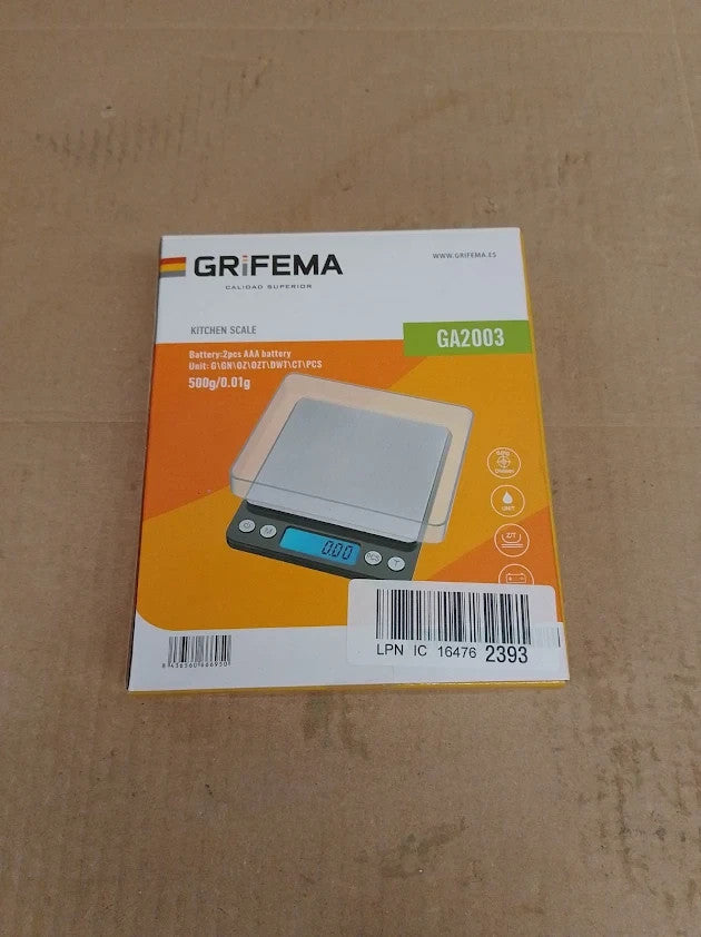 GRIFEMA GA2003 Digital Kitchen Scales Trays 500g Food Weighing Scale Kitchen New