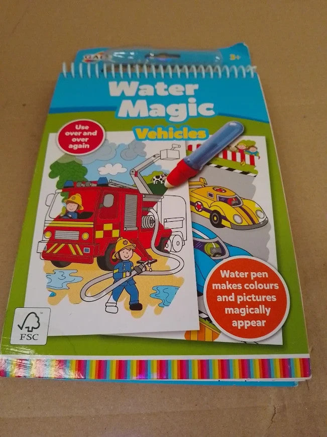 Galt Water Magic Vehicles Themed Mess Free Childrens Colouring Books 3+