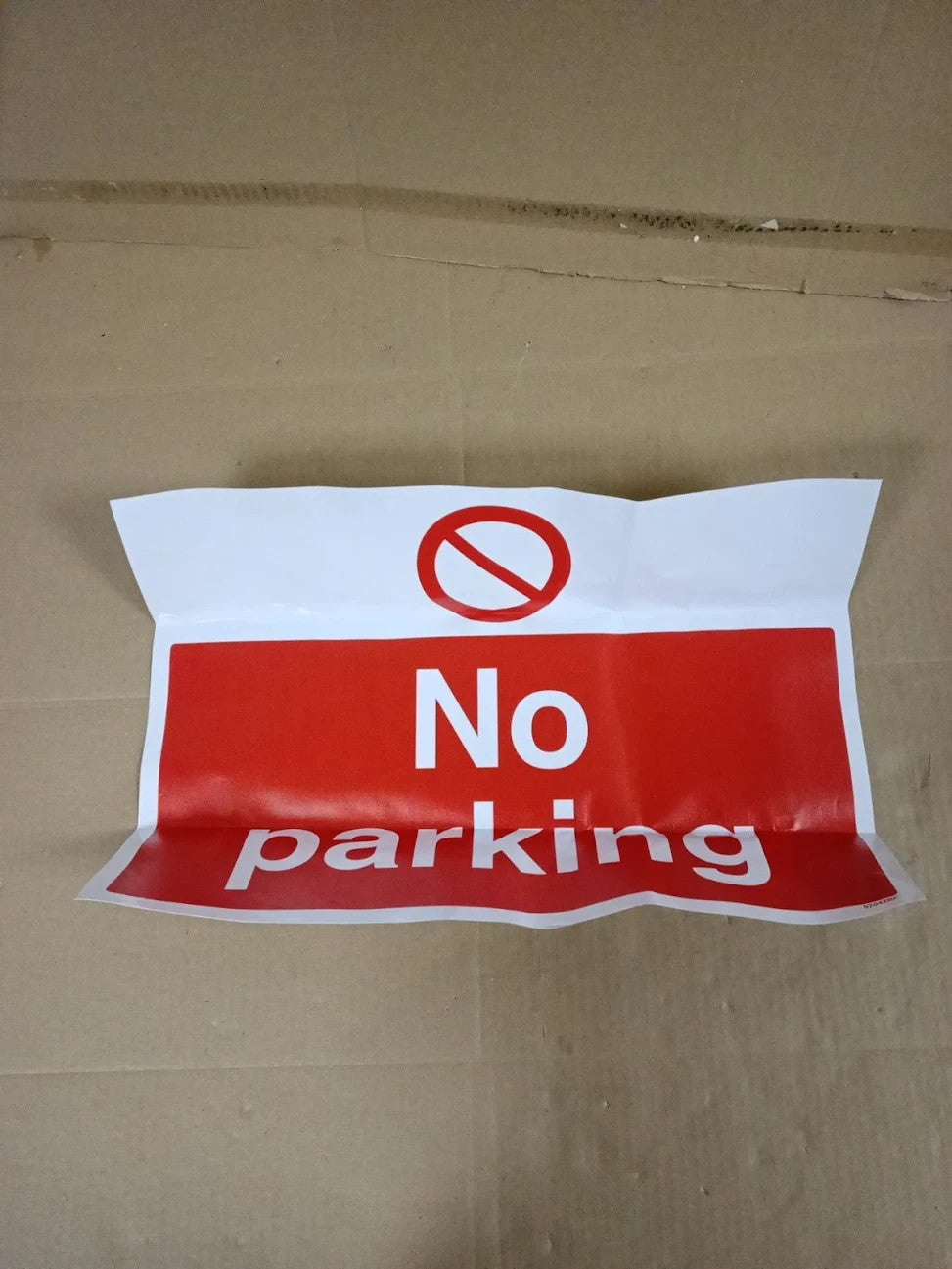 V Safety 52042BFS No Parking Sign Landscape 400x300mm Self Adhesive Vinyl New